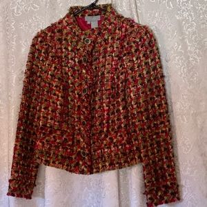 ECCOCI jacket Fuchsia Green Tweed